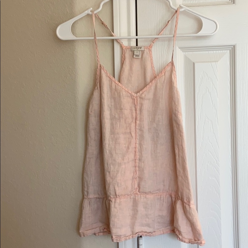 J Crew peplum linen top